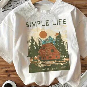 Cabin and Mountain Simple Life T-Shirt